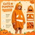 thumbnail image 6 of XAOFW Unisex Pumpkin Onesie Pajamas For Kids Cozy Full Zip Hooded Halloween Pajamas Jumpsuit Cute Pumpki Printed Loungewear For Boys Girls 5-7 Years, 6 of 8