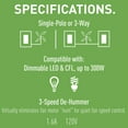 thumbnail image 5 of Legrand LSCLDC163PW Pass & Seymour Combination 450 Watt Cfl/Led Light Dimmer And 1.6A Fan, 5 of 7