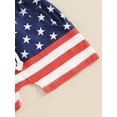 thumbnail image 7 of Suealasg Baby Boys 4th of July Outfits Short Sleeves Letter Print T-Shirt and Elastic Star Stripe Shorts Set 6M 1T 2T 3T Toddler Boys Summer Independence Day Clothes, 7 of 7