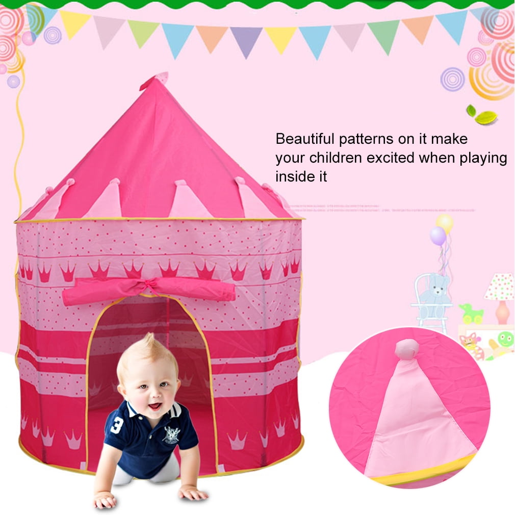 Prince Princess Kid Castle Play Tent Outdoor Indoor Portable Children Baby House 