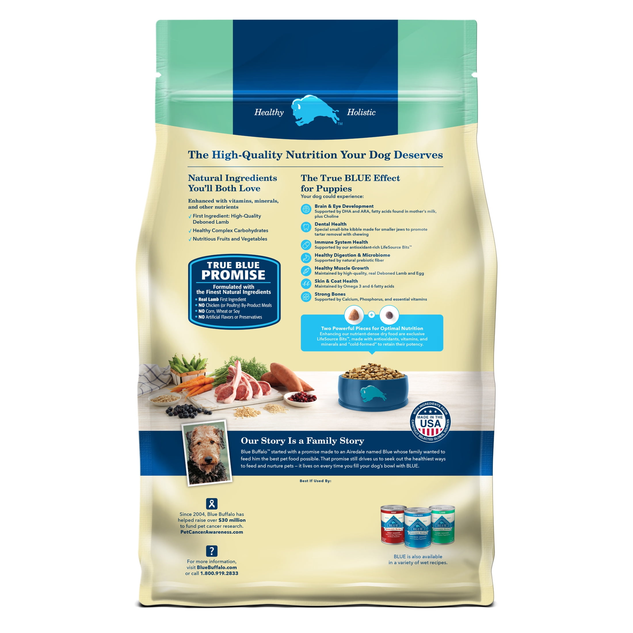 Blue Buffalo Life Protection Formula Puppy Dry Dog Food, Lamb & Oatmeal, 30 lbs.