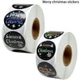 thumbnail image 2 of Pegatinas de Feliz Navidad de 1 pulgada, etiquetas redondas de oro y plata para sellar, pegatinas hechas a mano, etiquetas de paquete de caja de tarjeta, 50-500 piezas, 2 of 4