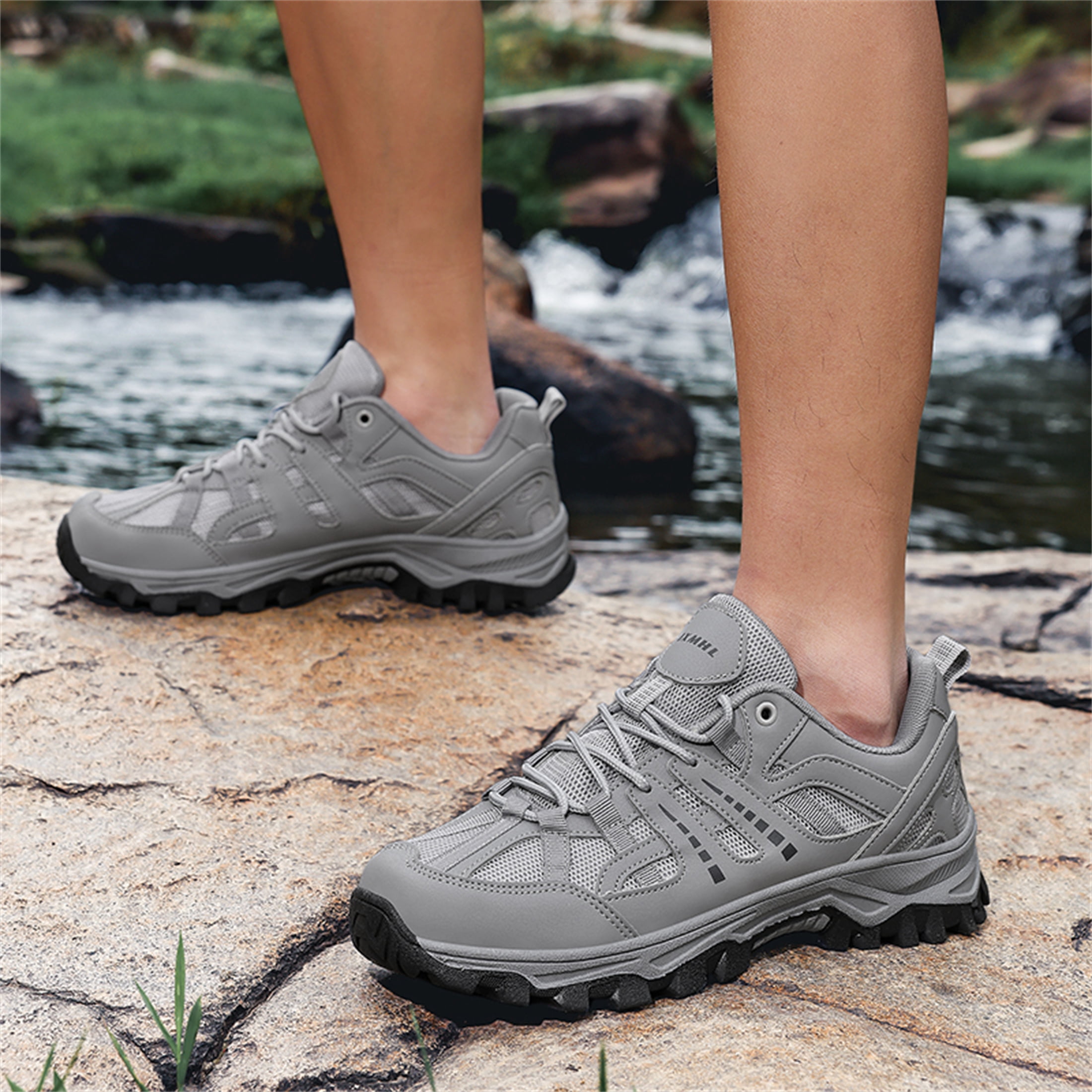 YOURDIARY Men Women Breathable Hiking Shoes Durable Non-Slip Trail Sneakers for Camping Hiking