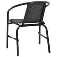 thumbnail image 5 of vidaXL Garden Chairs 8 pcs Plastic Rattan and Steel 242.5 lb, 5 of 7