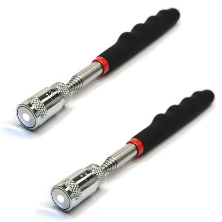 

2 Pieces LED Telescoping Magnet Tool 8Lb Magnetic Pickup Tool Durable