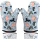 thumbnail image 1 of Guantes de horno Laklulu, agarraderas, guantes de horno, guantes de horno, guantes de horno, manoplas de horno, guantes de cocina, guantes de horno, guantes de cocina resistentes al calor, paquete de, 1 of 7