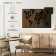 thumbnail image 5 of Elephant Stock Steampunk World Map Wall Art - Horizontal Canvas Wall Art - Living Room Wall Decor - Map Canvas - Brown And Blue Decor - 24" x 16", 5 of 8