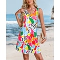 thumbnail image 4 of Vestido azul claro simple y divertido para mujer con cobertura en traje de baño, 4 of 8