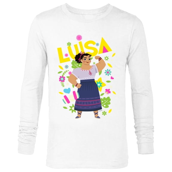 Disney Encanto Luisa Madrigal Floral - Long Sleeve T-Shirt for Men - Customized-White