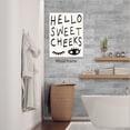 thumbnail image 3 of HFDF Hello Sweet Cheeks Poster Funny Cute Bathroom Signs Canvas Wall Art Beige Mimalist Eyes Toilet Prts for Bathroom Restroom Toilet Wall Decor 11x14inch Framed, 3 of 6