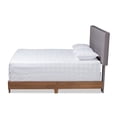 thumbnail image 2 of Baxton Studio Taida Grey Full Size Upholstered Walnut Finished Bed, 2 of 10
