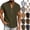 Army Green, variant on T-Shirts Men,Casual Button-Up Half V-Neck Tops Solid Color Short-Sleeve Tees Blue 2XL