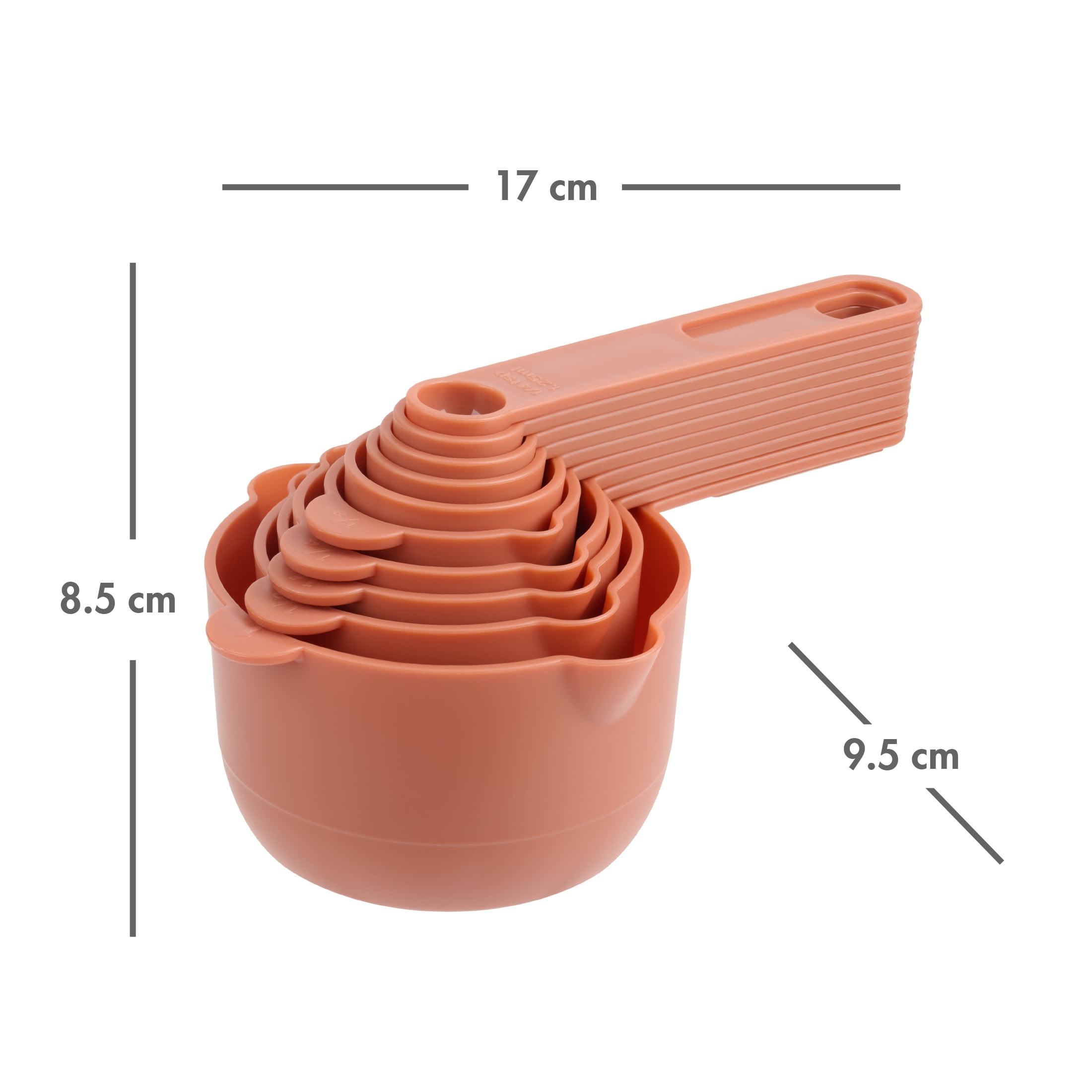 Way-to-Celebrate 10PC Measuring Cups and Spoon Set - Orange, WAY-TO-CEL PL MEASURING CUPS