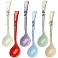 thumbnail image 5 of ACDANC Dessert Spoons Ceramic Coffee Spoons Set of 6 Long Handle Stirring Spoons Korean Ceramic Spoon for Dessert,Coffee,Ice Cream,Cereal,Yogurt, 5 of 7