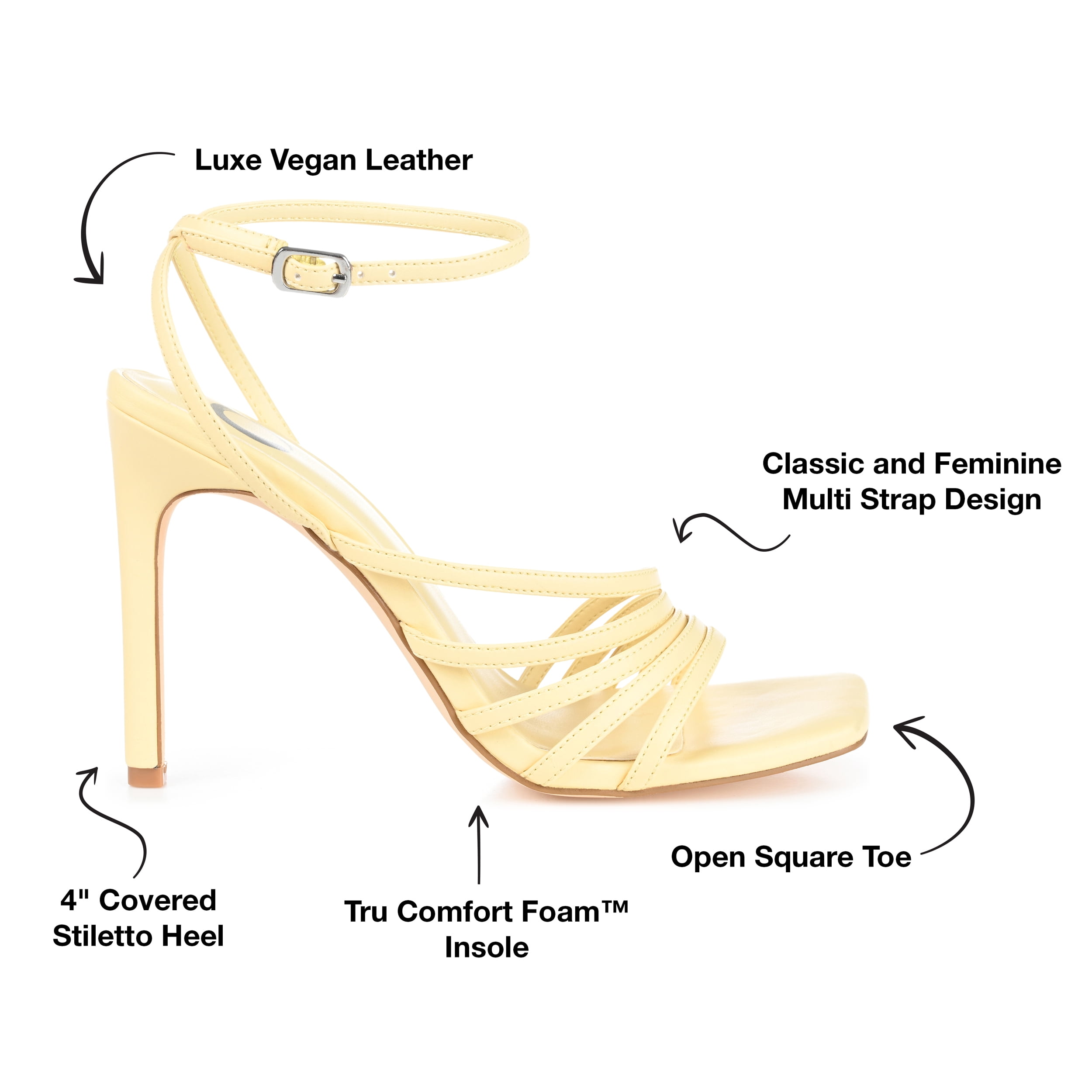 Journee Womens Louella Open Toe High Stiletto Dress Sandals