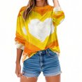 thumbnail image 3 of Uootdi Valentine's Day Sweatshirt for Women Crew Neck Love Heart Printed Graphic Sweatshirts Casual Holiday Long Sleeve Graphic Tee Tops Gift, 3 of 9