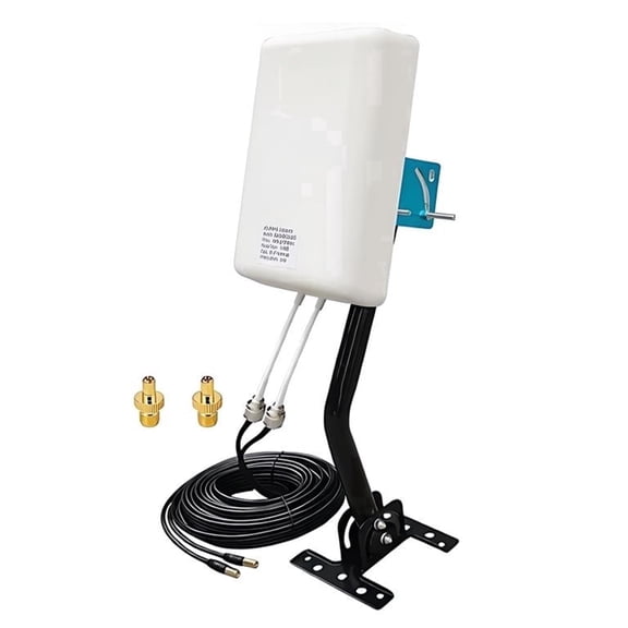 5G/ 4G/ LTE/WiFi/ 2x2 MIMO Antennas Outdoor Directional Panel Antenna for 4G LTE 5G Routers Verizon AT&T Sprint T-Mobile Home Internet with TS9 SMA Cable J-Mount Pole (Full Kit)