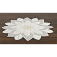thumbnail image 3 of White and Gold Star Poinsettia Doily/ Table Topper (23" RD), 3 of 4