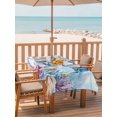 thumbnail image 2 of Outdoor Table Cloth with Umbrella Hole and Zipper,Sea Turtle Octopus Waterproof Rectangle Tablecloth 54"x80",Coastal Coral Summer Ocean Watercolor Washable Table Cover for Outside Party Patio Picnic, 2 of 8