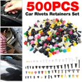 thumbnail image 2 of 500pcs Car Trim Kit Door Panel Retainer Clips Rivet Fastener Flaps Push Plastic, 2 of 4
