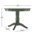 thumbnail image 5 of Lexington 5-Piece Wood Dining Set, Round Table and 4 Mission Back Chairs, Dark Sea Green, 5 of 6
