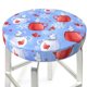 thumbnail image 3 of Balery coffee love cup winter Fundas de asiento para taburete de bar redondo de tela de terciopelo ajustables que protegen de arañazos y manchas para sillas de 14 a 17 pulgadas.-12 inch, 3 of 7