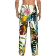 thumbnail image 3 of Tropical Leaf Flower Parrot Men'S Pajama Pants Soft Sleep Lounge Pants Pjs Bottoms With Pockets Xx-Large, 3 of 6