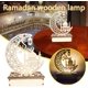 thumbnail image 4 of Luz nocturna artesanal, luces LED de madera 3D con forma de luna y estrella, decoración hecha a mano, lámpara decorativa para Ramadán Mubarak, adorno para Eid, regalo para musulmanes, regalo de, 4 of 4
