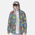 thumbnail image 3 of Xecao Fruit Ice Cream for Sun Shirt-A lightweight, hoodie-style long-sleeve UV protection garment designed for other outdoor activities., 3 of 9