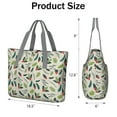 thumbnail image 3 of Tote Bag for Women - Green and Red Christmas Holly Pattern Shoulder Bag - Large Utility Work Duffle Bag with Zipper Handbag for Travel, Work, Sprots, 3 of 5