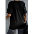 thumbnail image 1 of ABPHQTO Camiseta gráfica con estampado de calavera informal negra para mujer, 1 of 5