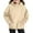 Beige, variant on Hoodies for Girls Kids Casual Long Sleeve Solid Color Hooded Sweatshirts Pullover Sweatshirt Tops with Pocket(Pink,5-6 Years)