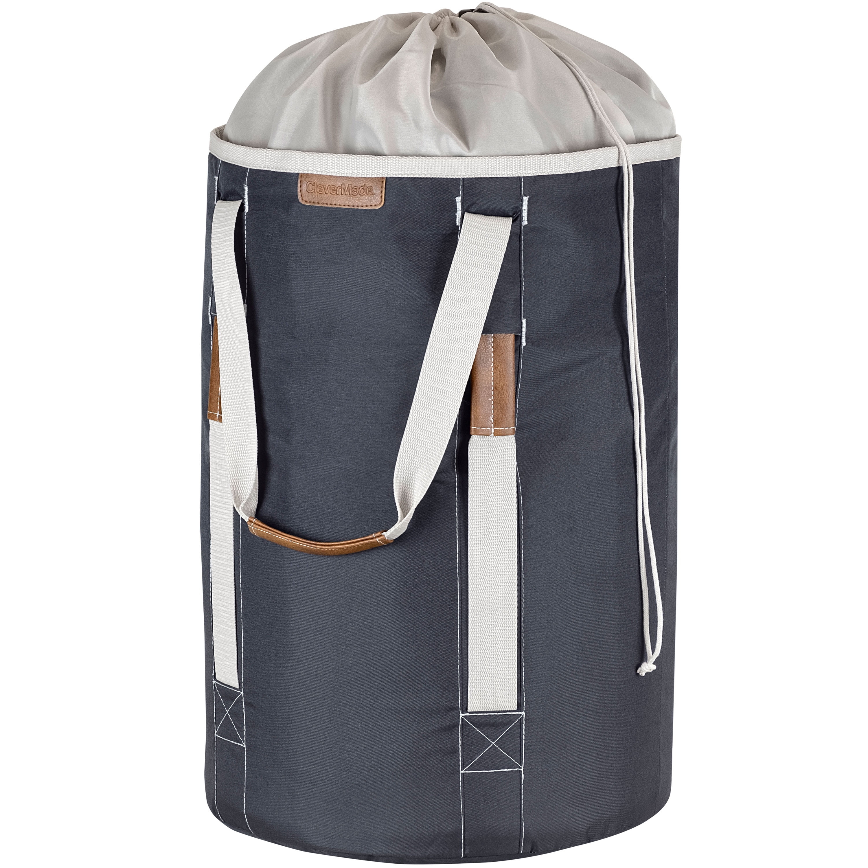 Homz LAUNDRY BAG Carry-All Cloth Tan Canvas 2 Loads Laundry Drawstring 1220219 