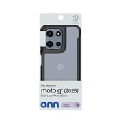 onn Dual-Layer Phone Case for Motorola moto g (2026) - Clear/Black