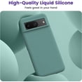 thumbnail image 2 of Designed for Pixel 8 Case, [Military-Grade Drop Protection][Anti-Scratch Microfiber Lining] Silicone Slim Thin Shockproof Phone Case for Google Pixel 8 (Pine Green), 2 of 13