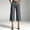 Dark Gray, variant on Capri Pants for Women High Waisted Stripe Office Work Slacks Straight Leg Pleated Business Suit Trousers