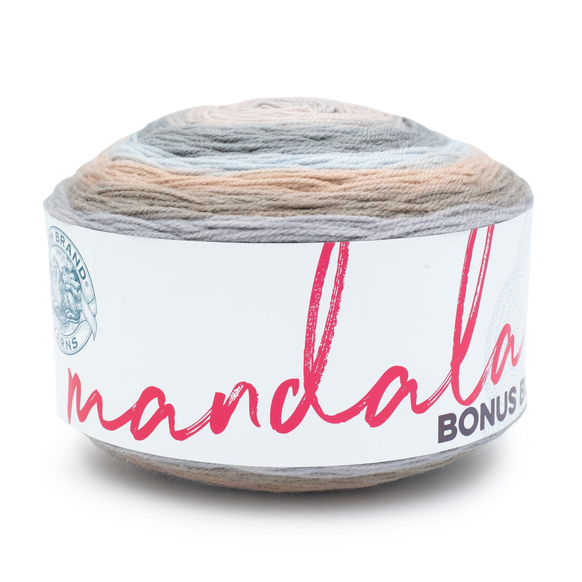 Fil Lion Brand Mandala Bonus Bundle Miaulement Fil acrylique léger/DK n°3, 300g/ 1080m, 1-CT