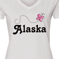 thumbnail image 4 of Inktastic Alaska Butterfly Women's V-Neck T-Shirt, 4 of 5