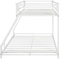 thumbnail image 5 of Churanty Twin over Full Metal Floor Bunk Bed,White, 5 of 6