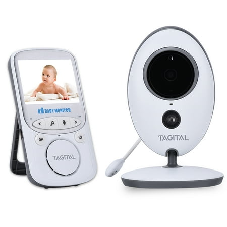 Tagital Video Baby Monitor with Infrared Night Vision, Two-Way Audio, Temperature (Best Infrared Baby Monitor)
