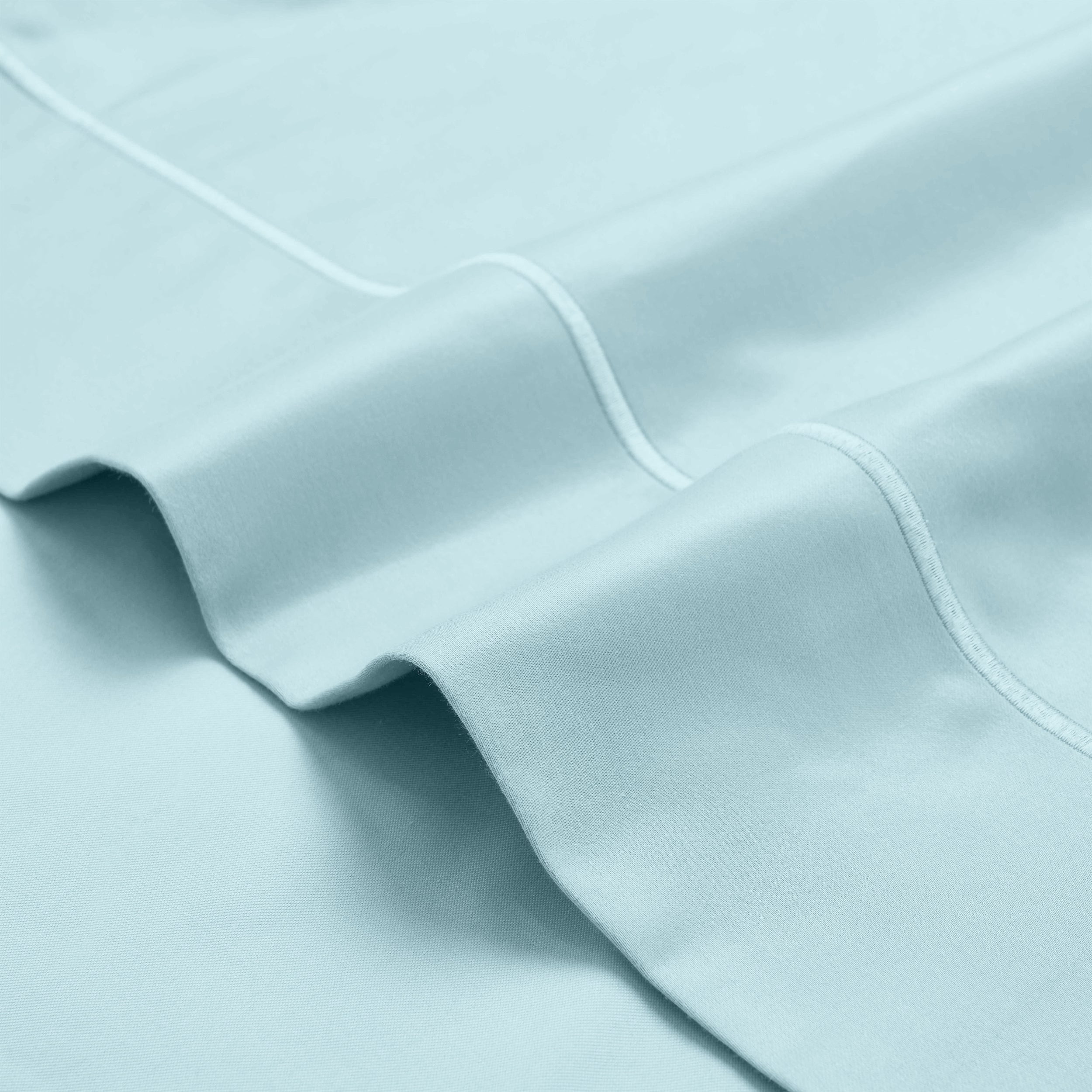 Superior 650 TC Egyptian Cotton Pillowcases, Set of 2, King Size, Baby Blue