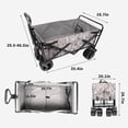 thumbnail image 2 of Beach Wagon with Big Wheels for Sand, 220lbs Collapsible Wagon Cart, Foldable Wagon with Adjustable Handle, All-Terrain Outdoor Utility Wagon Cart for Camping, Sports, Shopping, Snow Camouflage, 2 of 6