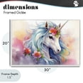 thumbnail image 4 of Stupell Industries Cottage Magical Unicorn with Blossoms White Framed Giclee Art, 30 x 20, by Creative Studio, 4 of 8