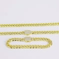 thumbnail image 3 of Men's 18k Layered Real Gold Plated Miami Cuban Set Box Lock Clasp Necklace & Bracelet Bundle 24"×8", 3 of 6