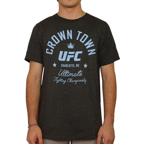 UFC Mens Crown Town Graphic T-Shirt, Grey, Large