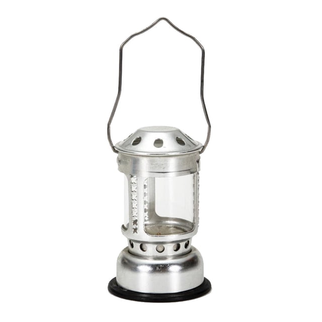 Emergency Tea Candle Lantern Night Fishing Retro Metal Handheld Indoor Decorative Compact Light Outdoor Tea Lights Angling Equipment Silver