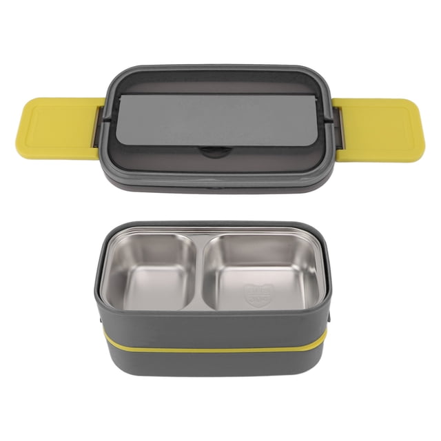 CHICIRIS Lunch Boxes, 1400ml Stainless Steel Lunchbox With Chopsticks Spoon, Microwave Safe, Portable 2 Layer Bento Boxes For Students, Office Workers