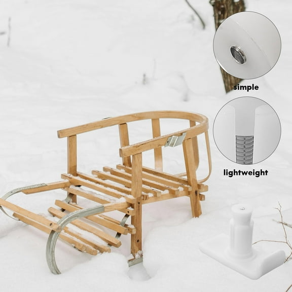 Toyvian Practical Walker Ski Glide White 4Pcs 3.5x2.4x1.4in