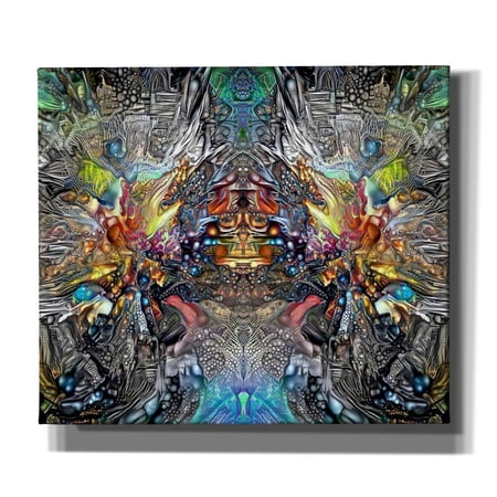 Epic Graffiti 'Tlaloc Gestation' by Pedro Gavidia, Canvas Wall Art, 30"x26"