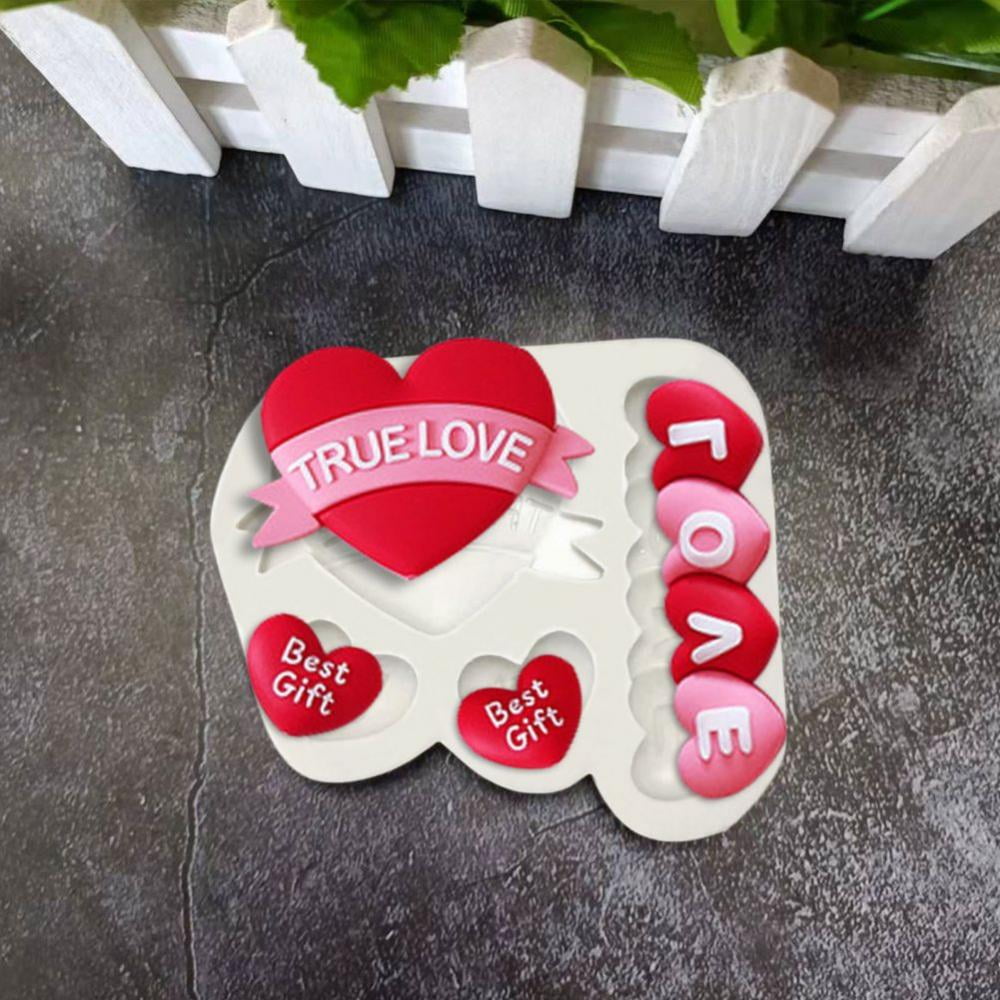 LOVE LETTER PIECES mold Chocolate Candy soap making valentines cake toppers